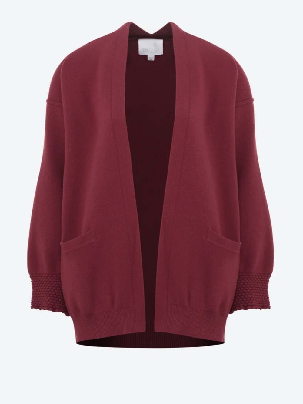 Molli wool cardigan with smocked cuffs